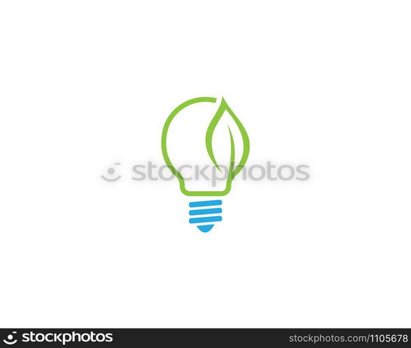 Bulp green logo template illustration design