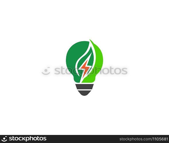 Bulp green logo template illustration design