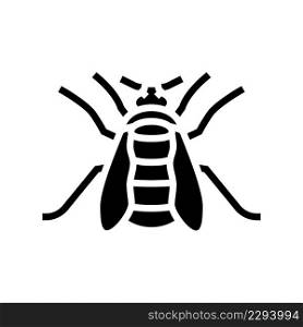 bumblebee insect glyph icon vector. bumblebee insect sign. isolated contour symbol black illustration. bumblebee insect glyph icon vector illustration