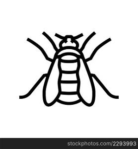 bumblebee insect line icon vector. bumblebee insect sign. isolated contour symbol black illustration. bumblebee insect line icon vector illustration