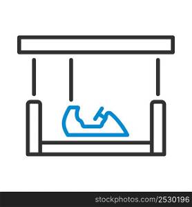 Bumper Cars Icon. Editable Bold Outline With Color Fill Design. Vector Illustration.
