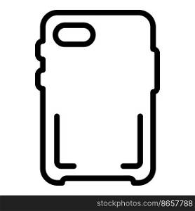 Bumper phone case icon outline vector. Smartphone cover. Cell device. Bumper phone case icon outline vector. Smartphone cover