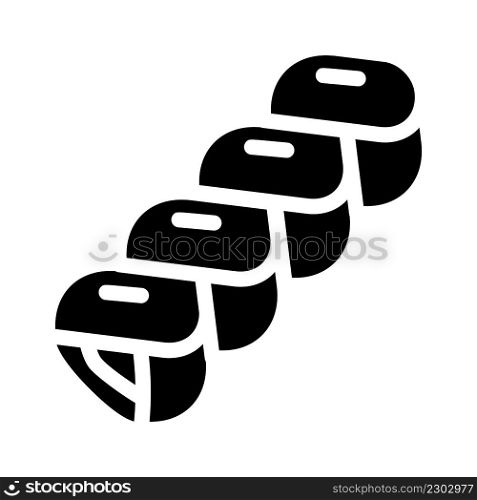 bun baked food glyph icon vector. bun baked food sign. isolated contour symbol black illustration. bun baked food glyph icon vector illustration
