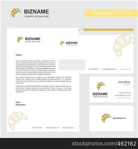 Bun Business Letterhead, Envelope and visiting Card Design vector template
