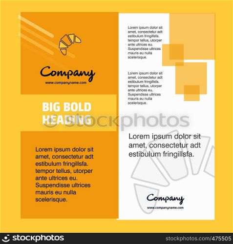 Bun Company Brochure Title Page Design. Company profile, annual report, presentations, leaflet Vector Background
