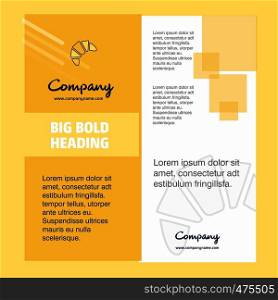 Bun Company Brochure Title Page Design. Company profile, annual report, presentations, leaflet Vector Background