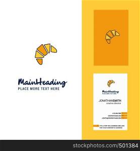 Bun Creative Logo and business card. vertical Design Vector