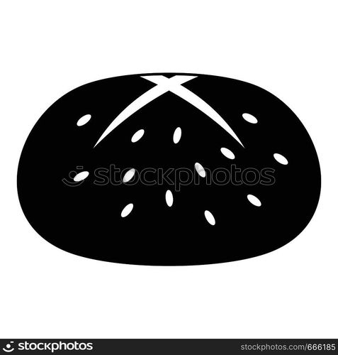 Bun icon. Simple illustration of bun vector icon for web. Bun icon, simple black style