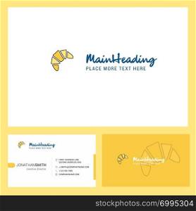 Bun Logo design with Tagline & Front and Back Busienss Card Template. Vector Creative Design