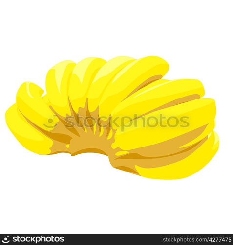 Bunch of bananas isolated on white background