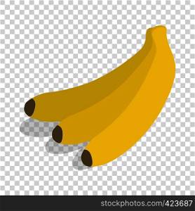 Bunch of bananas isometric icon 3d on a transparent background vector illustration. Bunch of bananas isometric icon