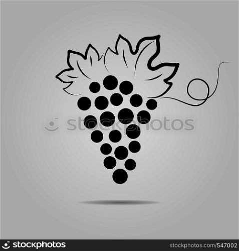 Bunch of grapes. Wine background. Logo design for the company.