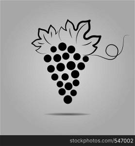 Bunch of grapes. Wine background. Logo design for the company.