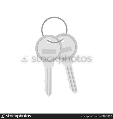 Bunch of Keys Icon on white background. Vector stock illustration.