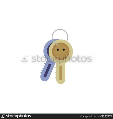 Bunch of keys vector illustration in a flat style.