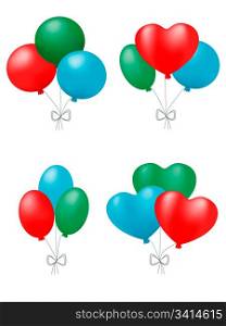 bunches of balloons. vector