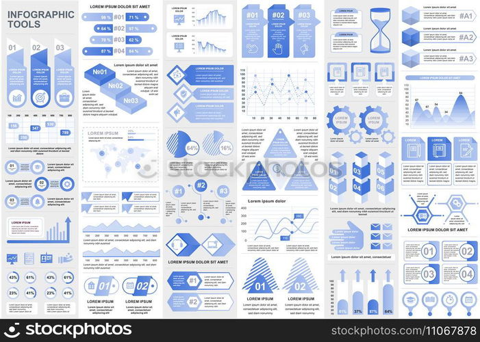 Bundle infographic elements data visualization vector design template. Can be used for steps, business processes, workflow, diagram, flowchart concept, timeline, marketing icons, info graphics.