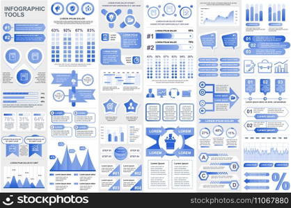 Bundle infographic elements data visualization vector design template. Can be used for steps, business processes, workflow, diagram, flowchart concept, timeline, marketing icons, info graphics.