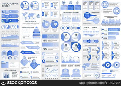 Bundle infographic elements data visualization vector design template. Can be used for steps, business processes, workflow, diagram, flowchart concept, timeline, marketing icons, info graphics.