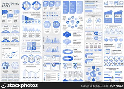 Bundle infographic elements data visualization vector design template. Can be used for steps, business processes, workflow, diagram, flowchart concept, timeline, marketing icons, info graphics.