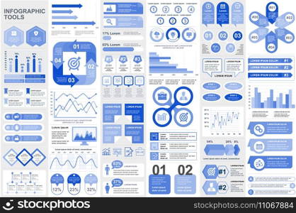 Bundle infographic elements data visualization vector design template. Can be used for steps, business processes, workflow, diagram, flowchart concept, timeline, marketing icons, info graphics.