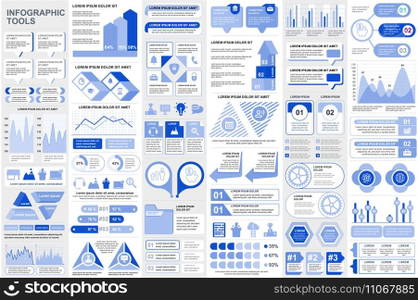 Bundle infographic elements data visualization vector design template. Can be used for steps, business processes, workflow, diagram, flowchart concept, timeline, marketing icons, info graphics.
