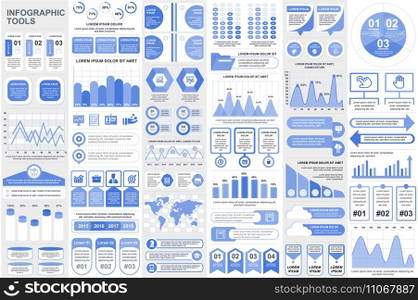Bundle infographic elements data visualization vector design template. Can be used for steps, business processes, workflow, diagram, flowchart concept, timeline, marketing icons, info graphics.