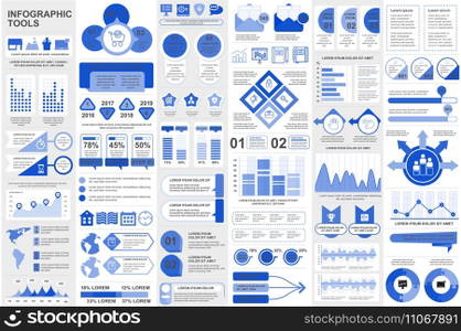 Bundle infographic elements data visualization vector design template. Can be used for steps, business processes, workflow, diagram, flowchart concept, timeline, marketing icons, info graphics.
