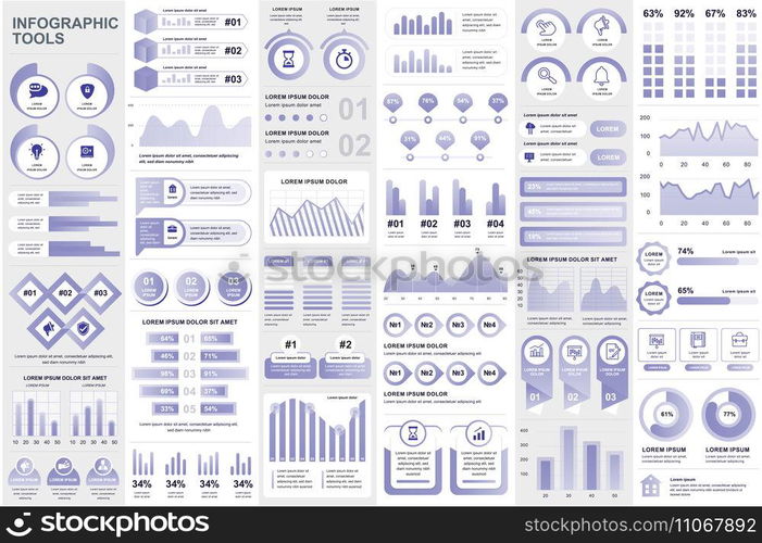 Bundle infographic elements data visualization vector design template. Can be used for steps, business processes, workflow, diagram, flowchart concept, timeline, marketing icons, info graphics.
