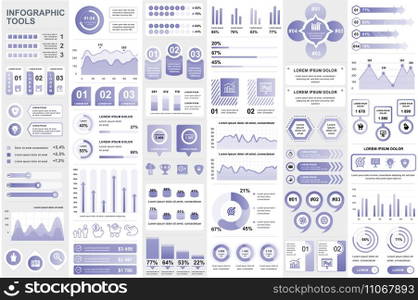 Bundle infographic elements data visualization vector design template. Can be used for steps, business processes, workflow, diagram, flowchart concept, timeline, marketing icons, info graphics.