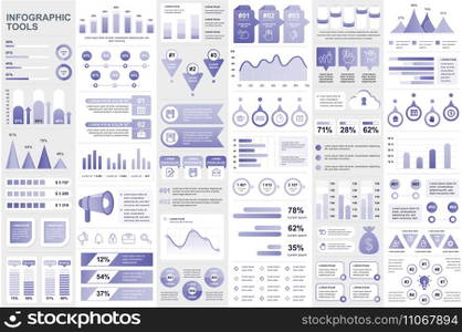 Bundle infographic elements data visualization vector design template. Can be used for steps, business processes, workflow, diagram, flowchart concept, timeline, marketing icons, info graphics.