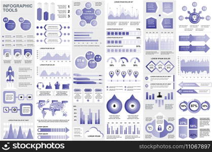 Bundle infographic elements data visualization vector design template. Can be used for steps, business processes, workflow, diagram, flowchart concept, timeline, marketing icons, info graphics.