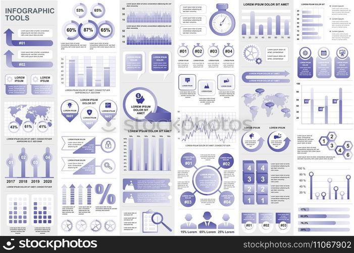 Bundle infographic elements data visualization vector design template. Can be used for steps, business processes, workflow, diagram, flowchart concept, timeline, marketing icons, info graphics.
