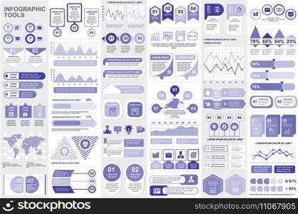 Bundle infographic elements data visualization vector design template. Can be used for steps, business processes, workflow, diagram, flowchart concept, timeline, marketing icons, info graphics.