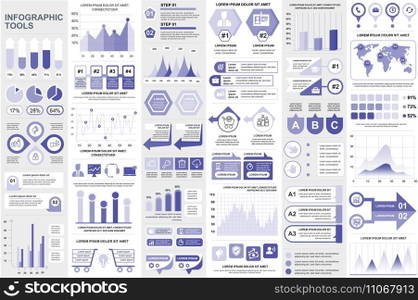 Bundle infographic elements data visualization vector design template. Can be used for steps, business processes, workflow, diagram, flowchart concept, timeline, marketing icons, info graphics.