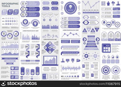 Bundle infographic elements data visualization vector design template. Can be used for steps, business processes, workflow, diagram, flowchart concept, timeline, marketing icons, info graphics.