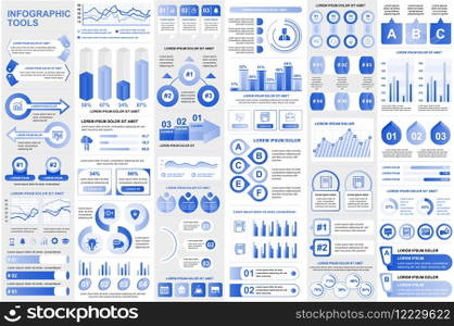 Bundle infographic elements data visualization vector design template. Can be used for steps, business processes, workflow, diagram, flowchart concept, timeline, marketing icons, info graphics.