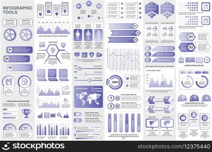 Bundle infographic elements data visualization vector design template. Can be used for steps, business processes, workflow, diagram, flowchart concept, timeline, marketing icons, info graphics.