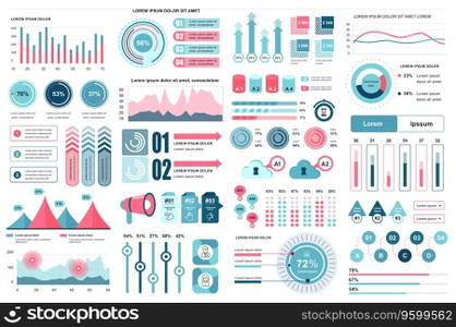 Bundle infographic elements data visualization vector design template. Can be used for steps, business processes, workflow, diagram, flowchart concept, timeline, marketing icons, info graphics.