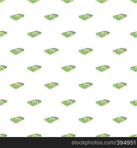 Bundle of money pattern. Cartoon illustration of bundle of money vector pattern for web. Bundle of money pattern, cartoon style