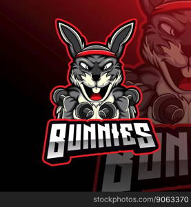 Bunnies Animal Mascot Sport Club Team Badge