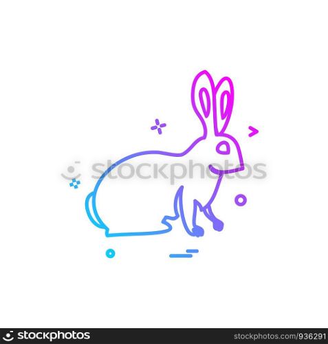 Bunny easter paschal rabbit icon vector design
