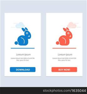 Bunny, Easter, Rabbit  Blue and Red Download and Buy Now web Widget Card Template