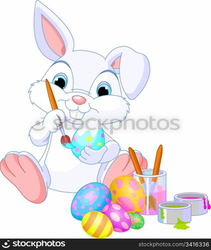 Bunny Painting Easter Egg