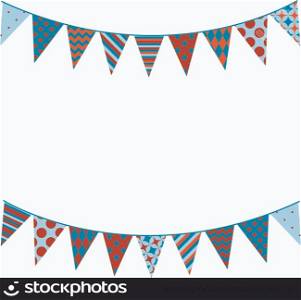 Bunting background in flat style.