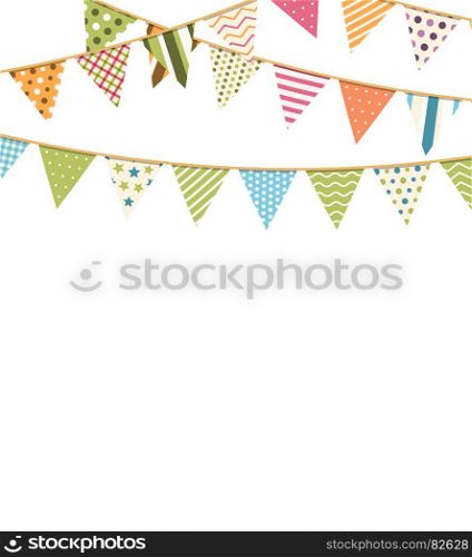 Bunting. Background with colorful bunting flags, vector eps10 illustration