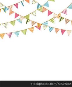 Bunting. Bunting flags on white background, vector eps10 illustration