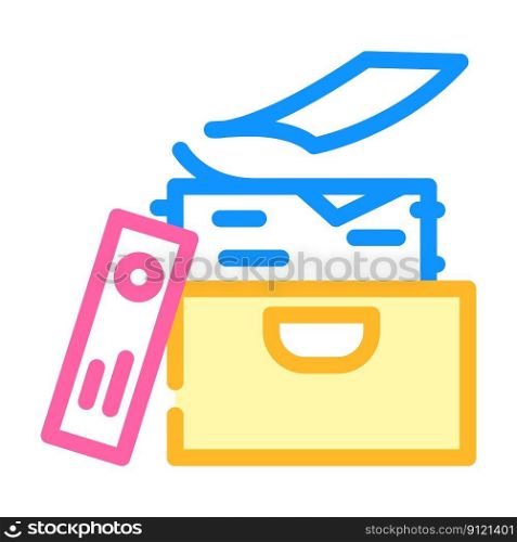 bureaucracy paper document color icon vector. bureaucracy paper document sign. isolated symbol illustration. bureaucracy paper document color icon vector illustration