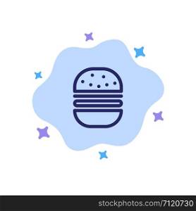 Burger, Fast food, Fast, Food Blue Icon on Abstract Cloud Background