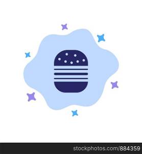 Burger, Fast food, Fast, Food Blue Icon on Abstract Cloud Background